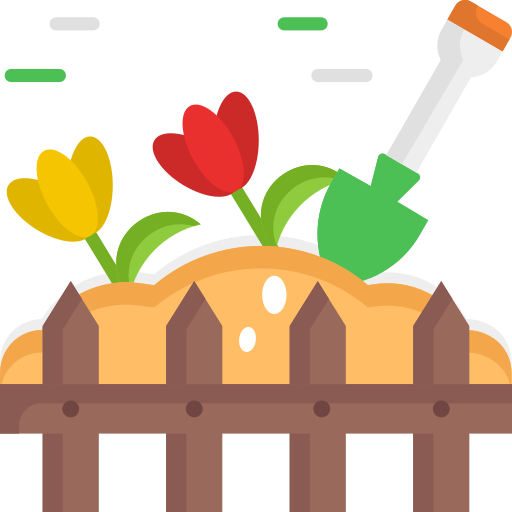 gardening icon, Création de massifs, allées et pelouses